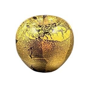 Vintage Isle of‎ Wight Glass Apple Decorative Paperweight Hand Made in England